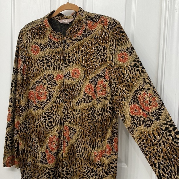 TanJay Vintage Women's Zip Up Jacket Animal Print Size Large - Picture 4 of 13